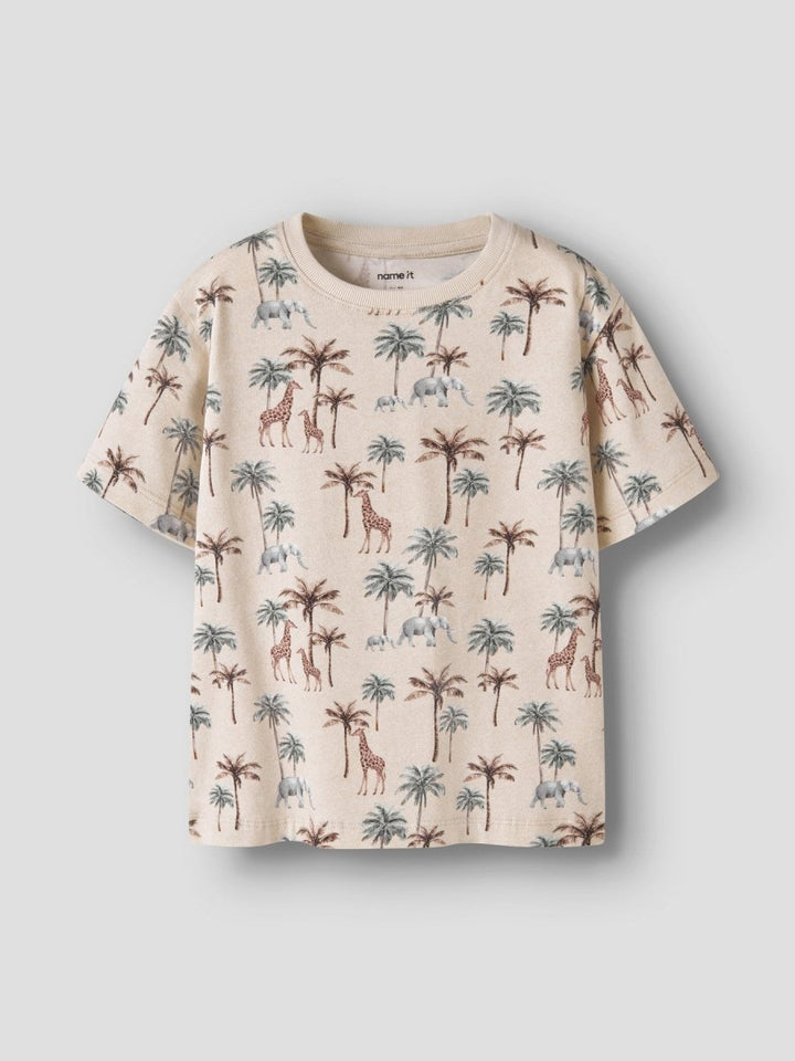 name it mini HARRY SS TOP - Peyote Melange | Torgunns Barneklær AS