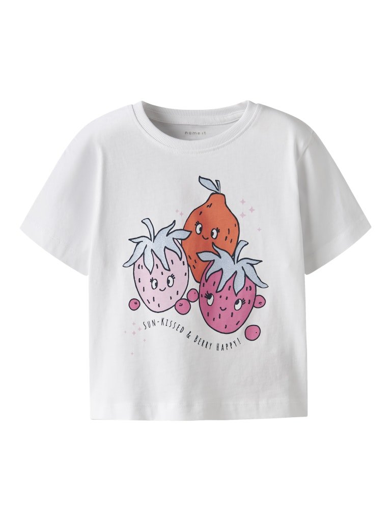 name it mini HELKA SS NREG TOP PB - Lucent White | Torgunns Barneklær AS