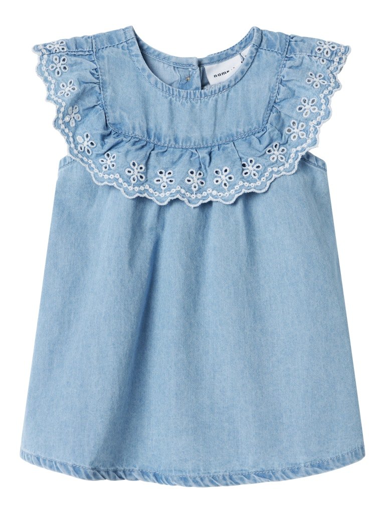 name it mini HERA DENIM DRESS - Light Blue Denim | Torgunns Barneklær AS