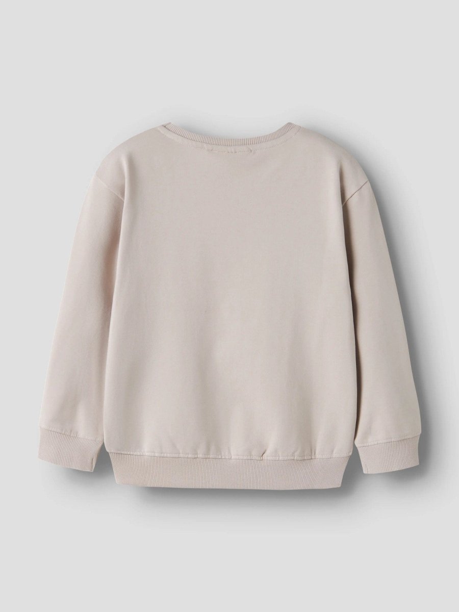name it mini HOLE LS SWEAT - Chateau Gray | Torgunns Barneklær AS