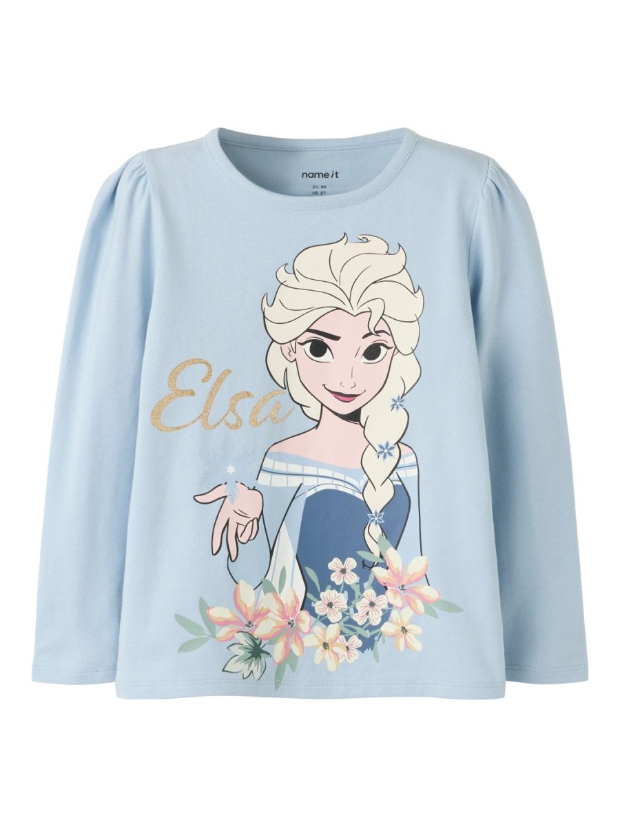 name it mini JALA FROZEN ELSA LS TOP - Subdued Blue | Torgunns Barneklær AS