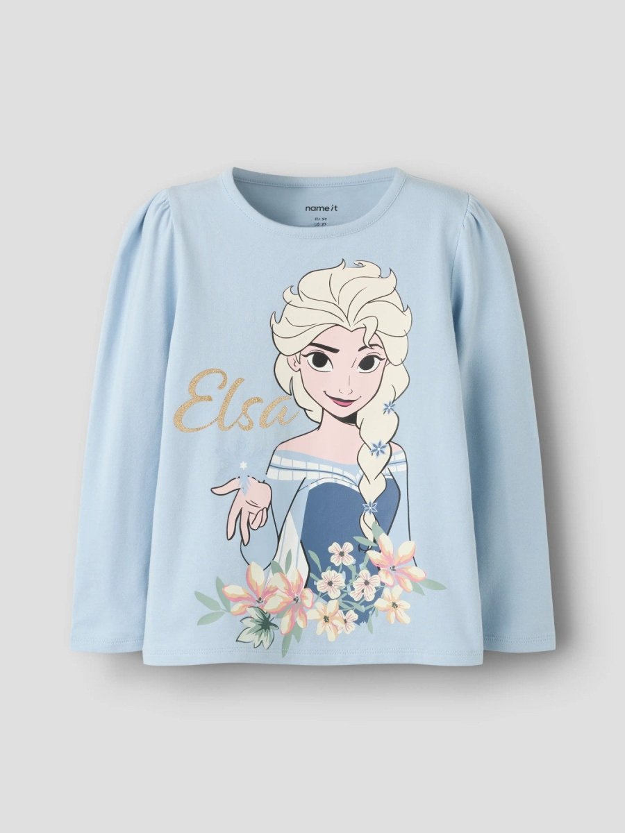 name it mini JALA FROZEN ELSA LS TOP - Subdued Blue | Torgunns Barneklær AS