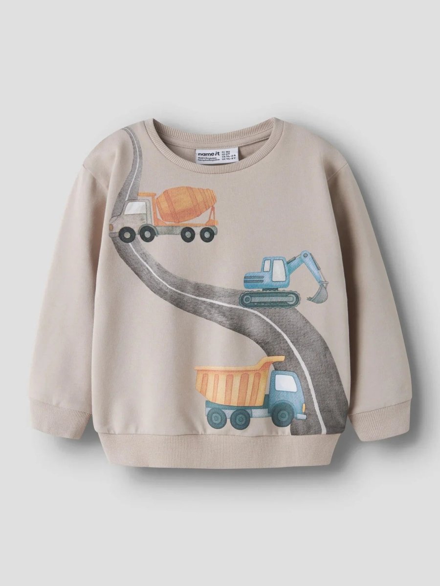name it mini JASO LS SWEAT - Chateau Gray | Torgunns Barneklær AS