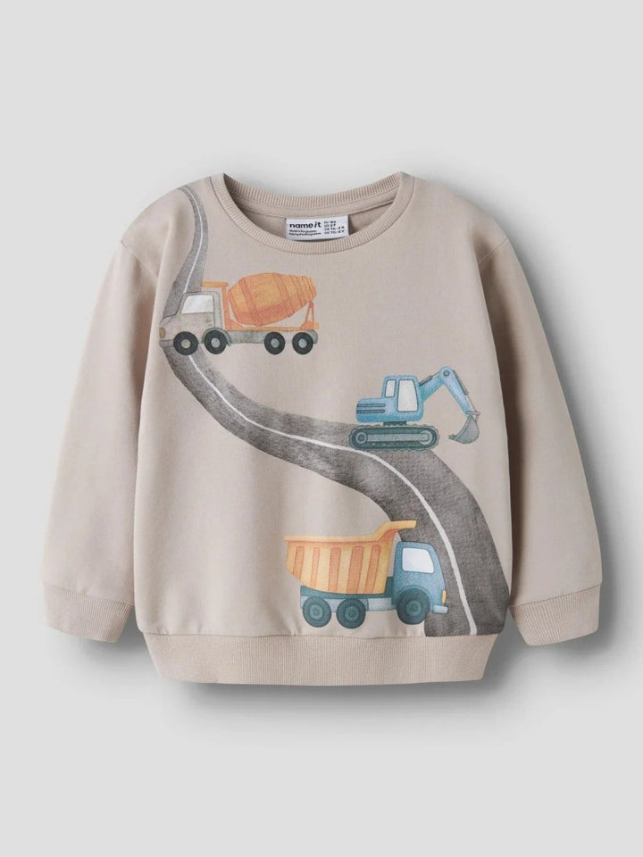 name it mini JASO LS SWEAT - Chateau Gray | Torgunns Barneklær AS