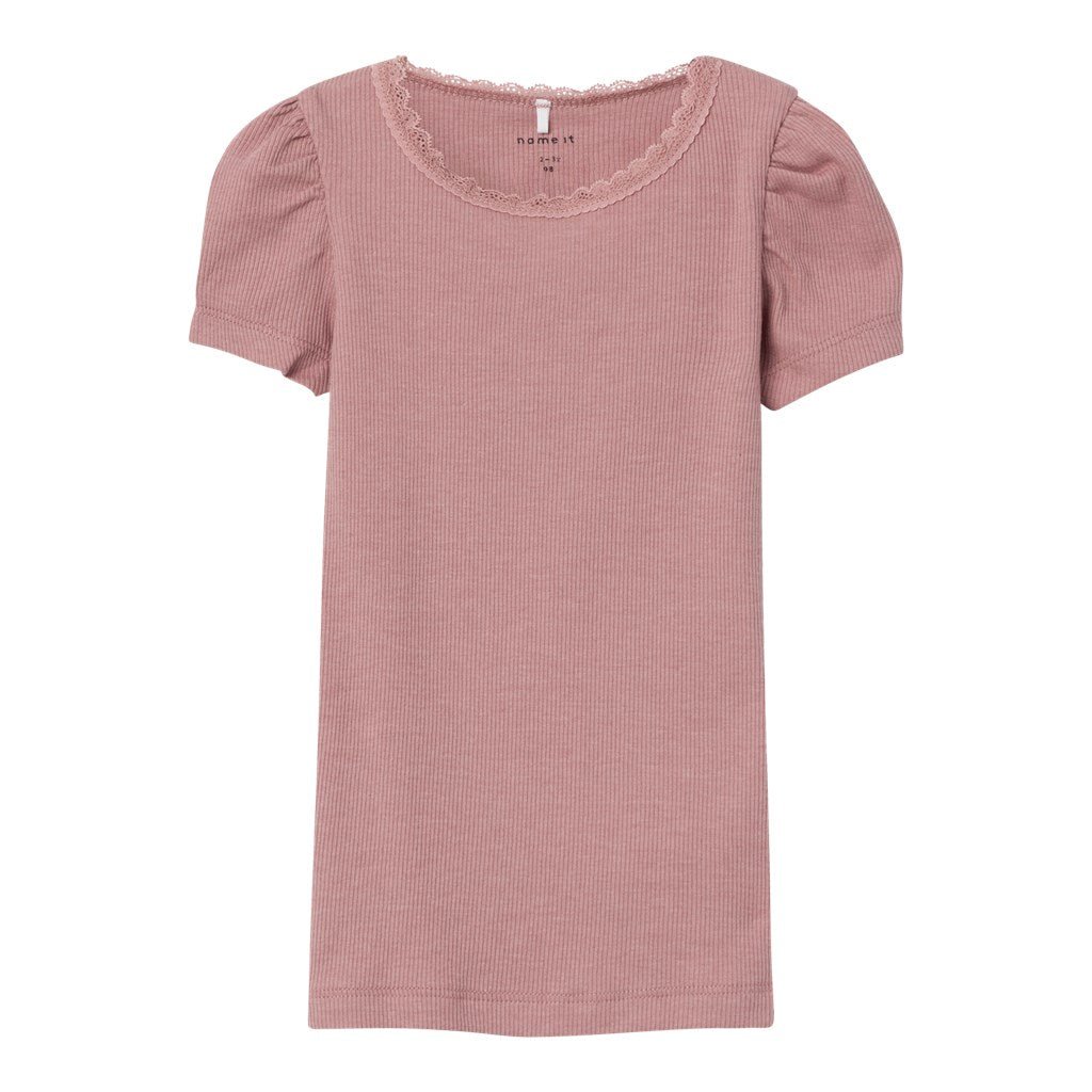 name it mini KAB SS TOP NOOS - Deauville Mauve | Torgunns Barneklær AS