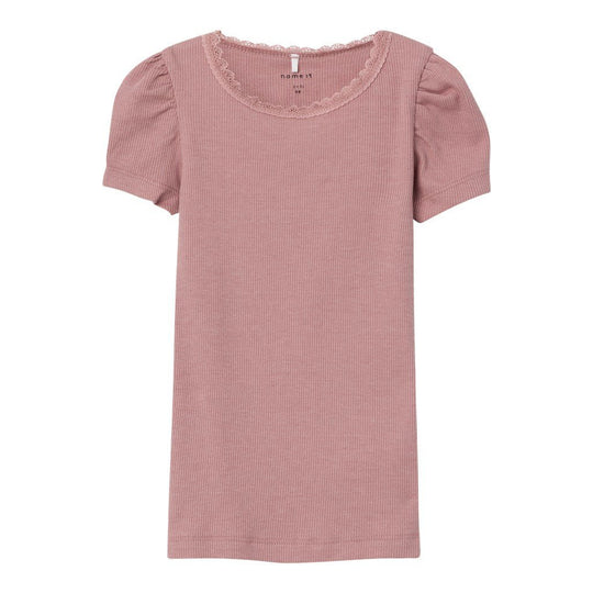 name it mini KAB SS TOP NOOS - Deauville Mauve | Torgunns Barneklær AS