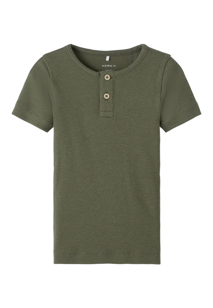 name it mini KAB SS TOP NOOS - Dusty Olive | Torgunns Barneklær AS
