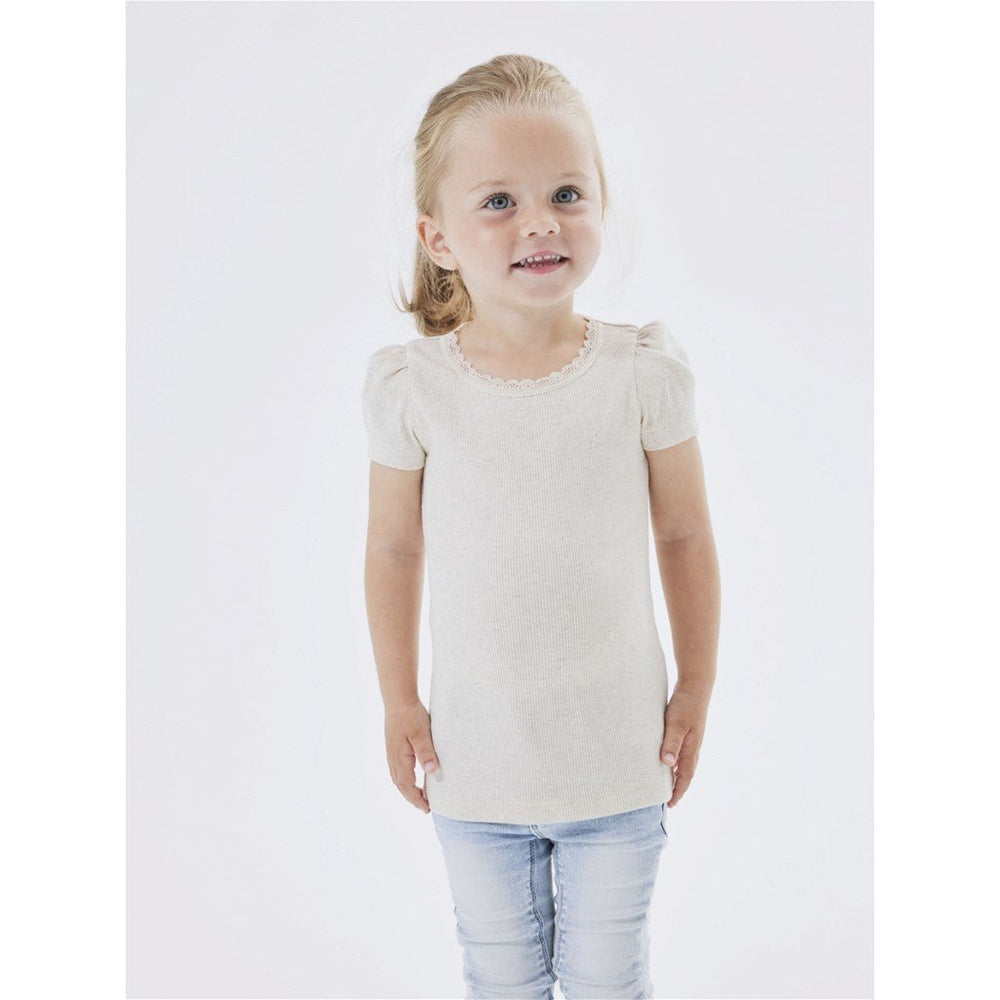 name it mini KAB SS TOP NOOS - Peyote Melange | Torgunns Barneklær AS