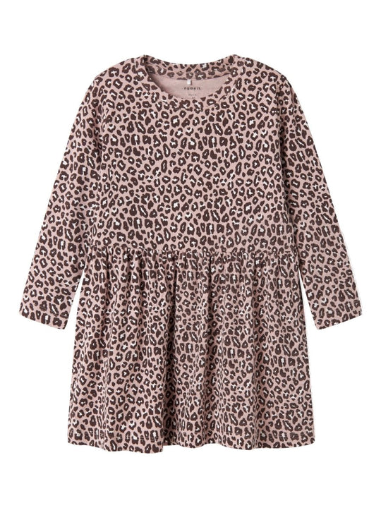 name it mini LEOANA M LS DRESS - Burnished Lilac | Torgunns Barneklær AS