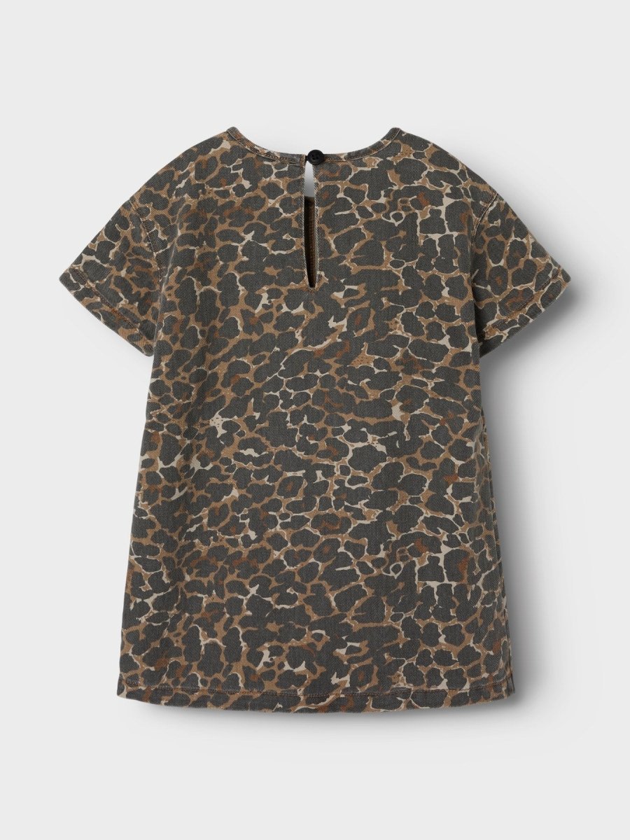name it mini Leopardkjole - Affogat | Torgunns Barneklær AS