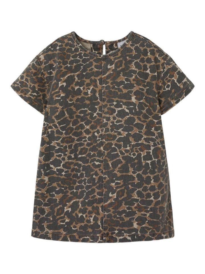 name it mini Leopardkjole - Affogat | Torgunns Barneklær AS
