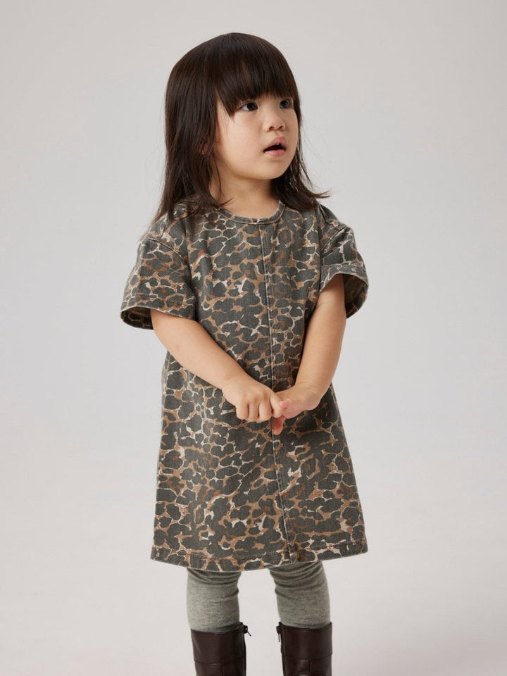 name it mini Leopardkjole - Affogat | Torgunns Barneklær AS