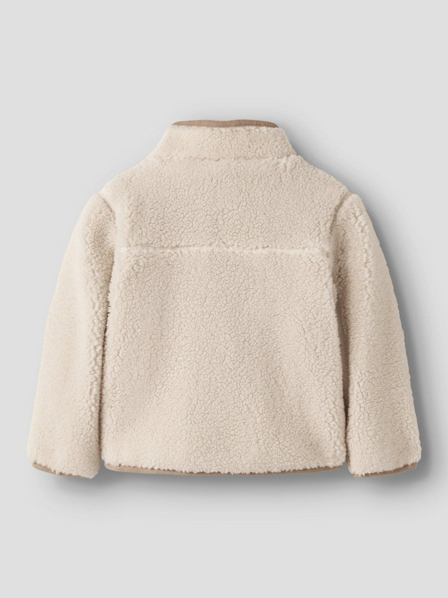 name it mini MATTIA SHERPA JACKET - Moonbeam | Torgunns Barneklær AS