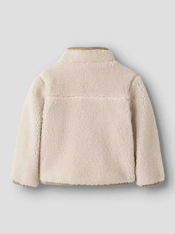 name it mini MATTIA SHERPA JACKET - Moonbeam | Torgunns Barneklær AS