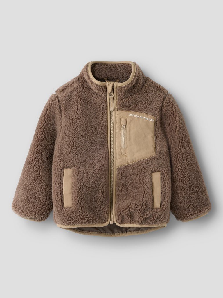 name it mini MATTIA SHERPA JACKET - Mountain Trail | Torgunns Barneklær AS