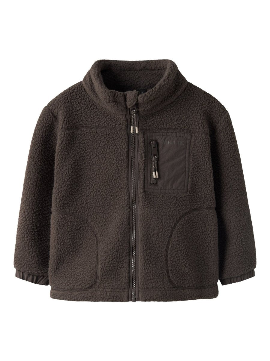 name it mini MILLER SHERPA JACKET - Chocolate Brown | Torgunns Barneklær AS