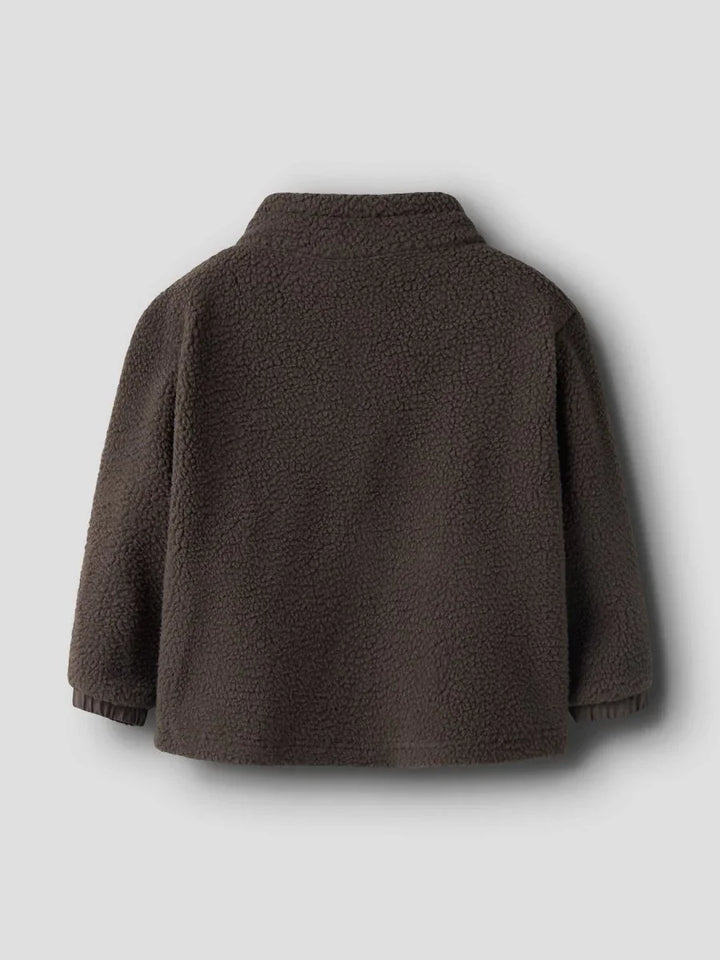 name it mini MILLER SHERPA JACKET - Chocolate Brown | Torgunns Barneklær AS