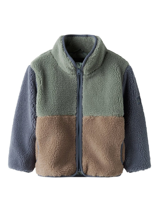 name it mini MIMBA SHERPA JACKET - Chinois Green | Torgunns Barneklær AS