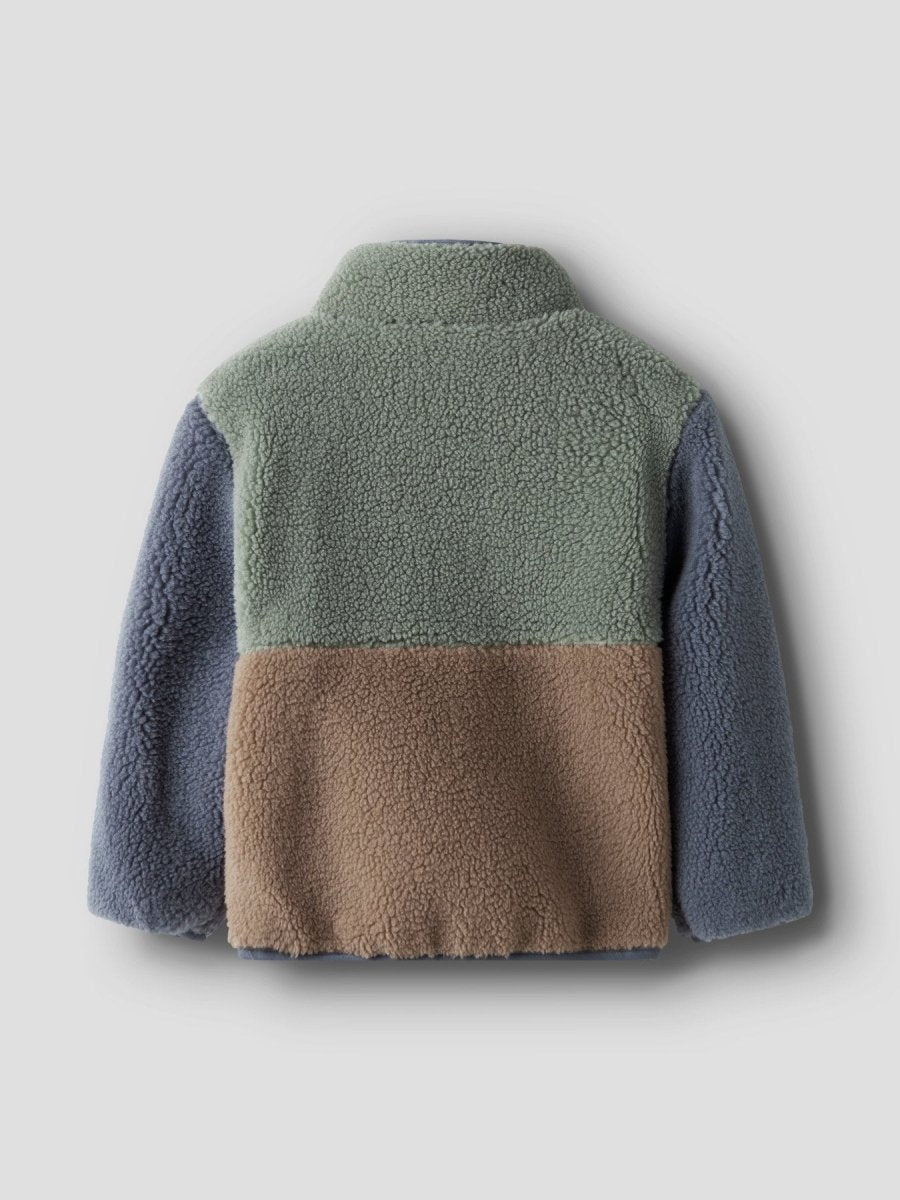name it mini MIMBA SHERPA JACKET - Chinois Green | Torgunns Barneklær AS