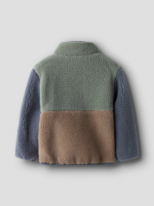 name it mini MIMBA SHERPA JACKET - Chinois Green | Torgunns Barneklær AS