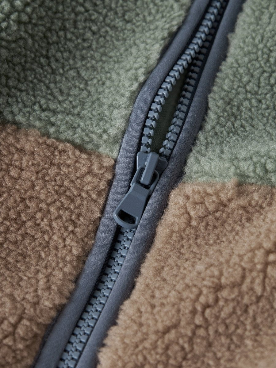 name it mini MIMBA SHERPA JACKET - Chinois Green | Torgunns Barneklær AS