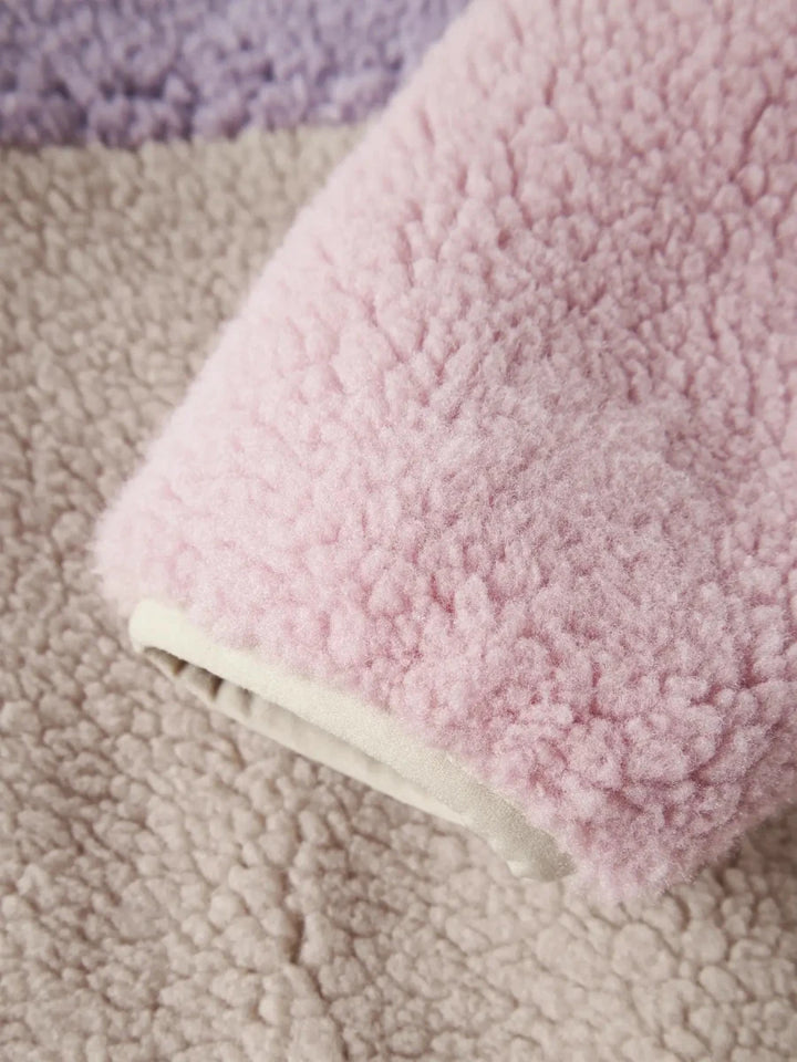 name it mini MONICA TEDDY JACKET BLOCK - Peyote | Torgunns Barneklær AS
