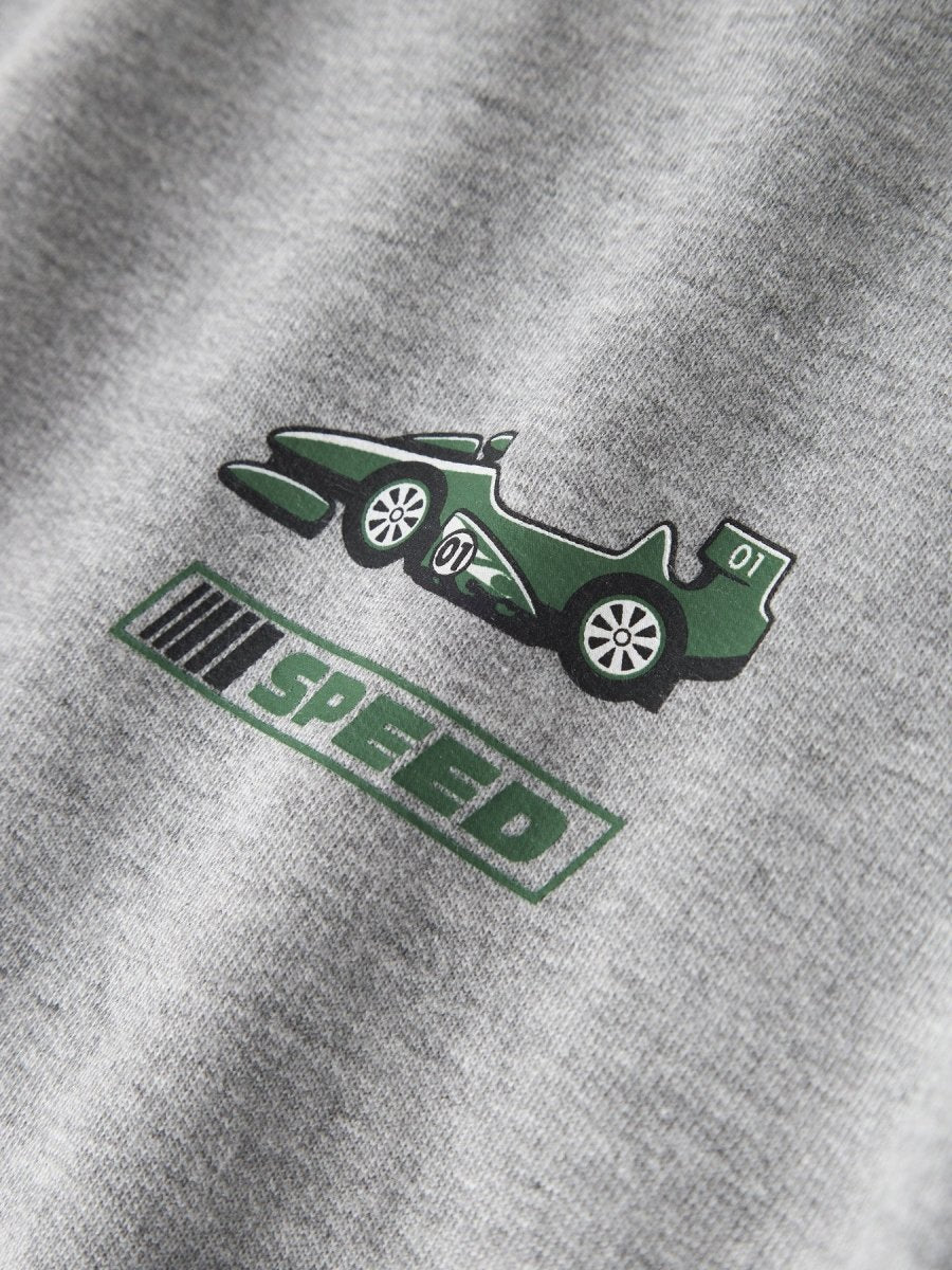 name it mini NILIUS LS SWEAT - Grey Melange | Torgunns Barneklær AS