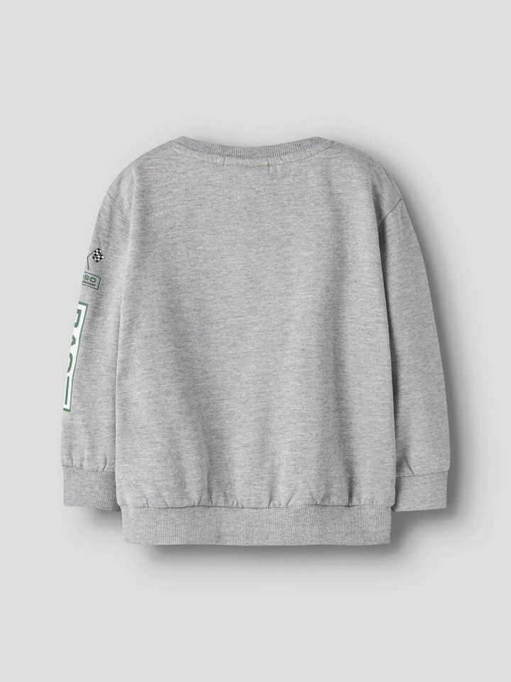 name it mini NILIUS LS SWEAT - Grey Melange | Torgunns Barneklær AS