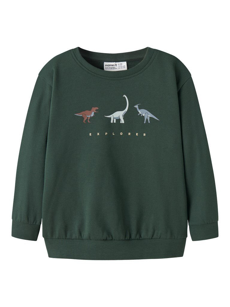 name it mini NILIUS LS SWEAT - Sycamore | Torgunns Barneklær AS