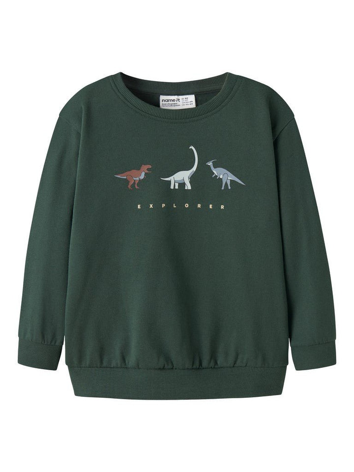 name it mini NILIUS LS SWEAT - Sycamore | Torgunns Barneklær AS