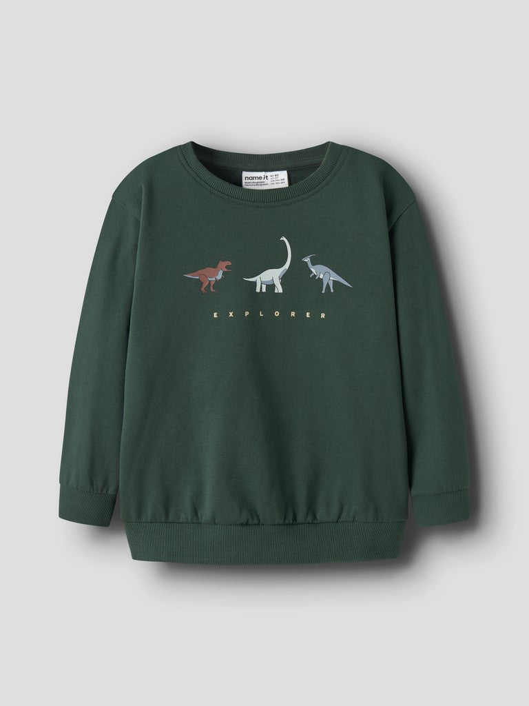 name it mini NILIUS LS SWEAT - Sycamore | Torgunns Barneklær AS