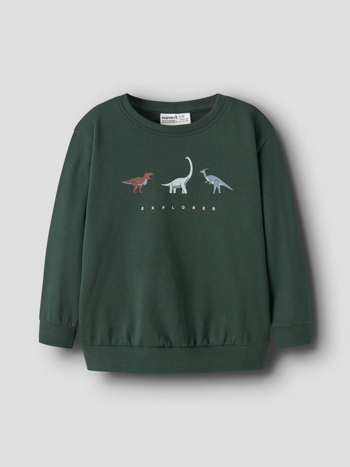 name it mini NILIUS LS SWEAT - Sycamore | Torgunns Barneklær AS