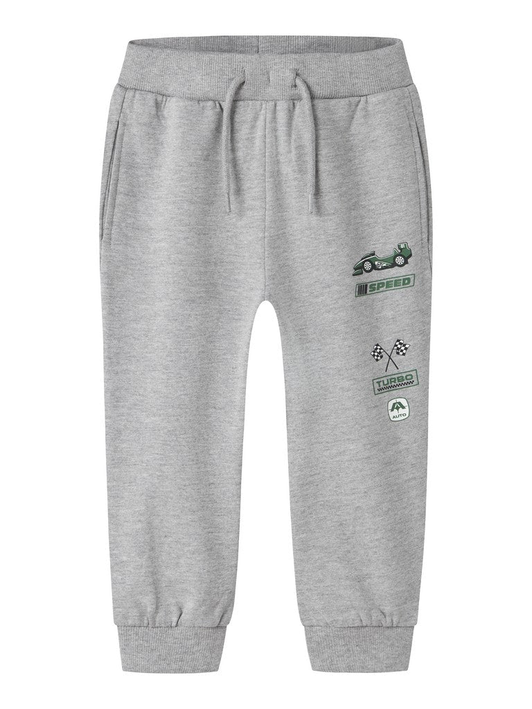 name it mini NILIUS SWEAT PANT - Grey Melange | Torgunns Barneklær AS