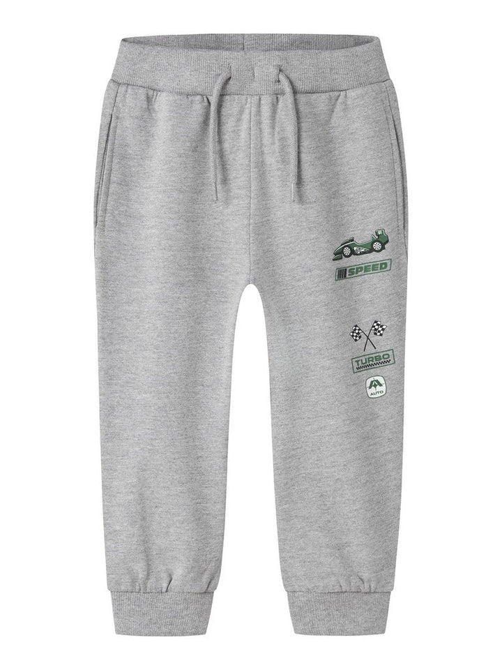 name it mini NILIUS SWEAT PANT - Grey Melange | Torgunns Barneklær AS