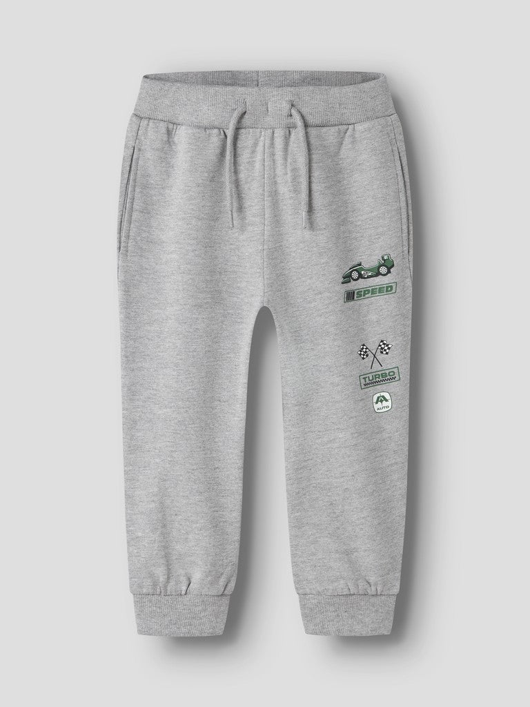 name it mini NILIUS SWEAT PANT - Grey Melange | Torgunns Barneklær AS