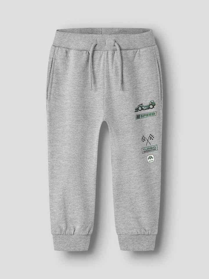 name it mini NILIUS SWEAT PANT - Grey Melange | Torgunns Barneklær AS