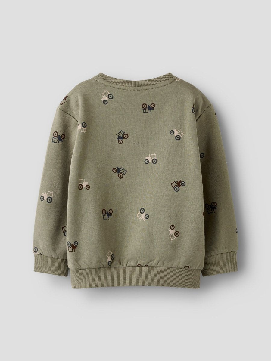 name it mini NIVANO LS SWEAT - Dusty Olive | Torgunns Barneklær AS