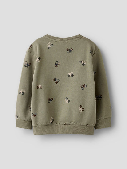 name it mini NIVANO LS SWEAT - Dusty Olive | Torgunns Barneklær AS