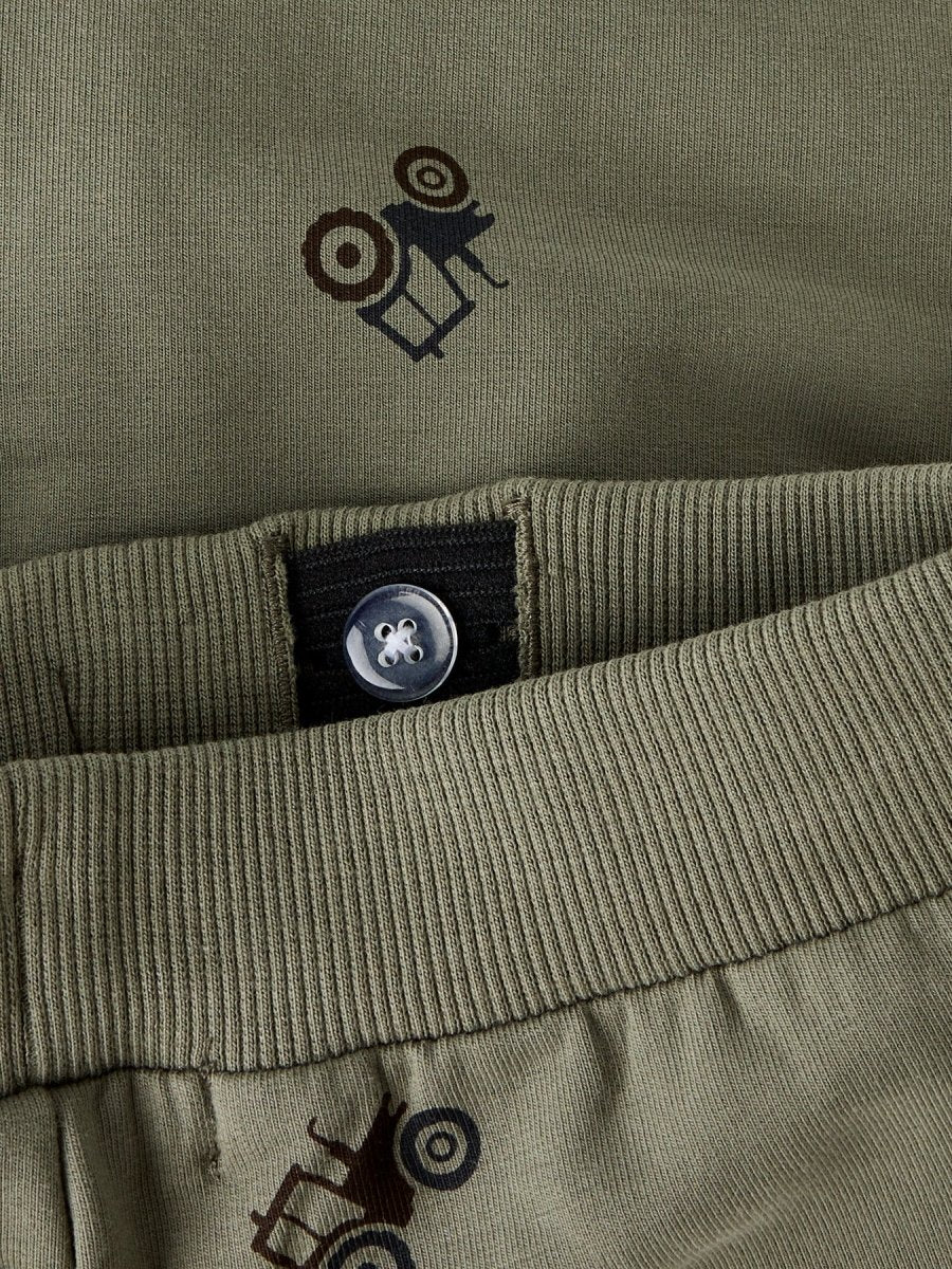 name it mini NIVANO NREG SWE PANT - Dusty Olive | Torgunns Barneklær AS