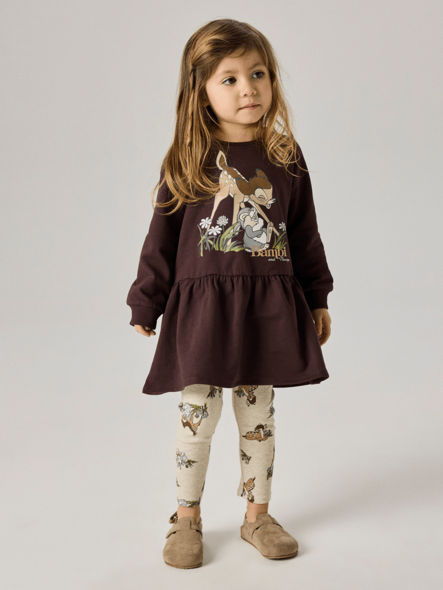 name it mini NONNA BAMBI leggings - Peyote Melange | Torgunns Barneklær AS