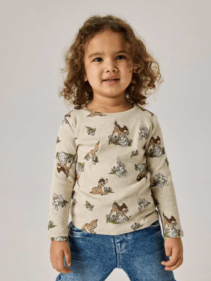 name it mini NONNA BAMBI topp - Peyote Melange | Torgunns Barneklær AS