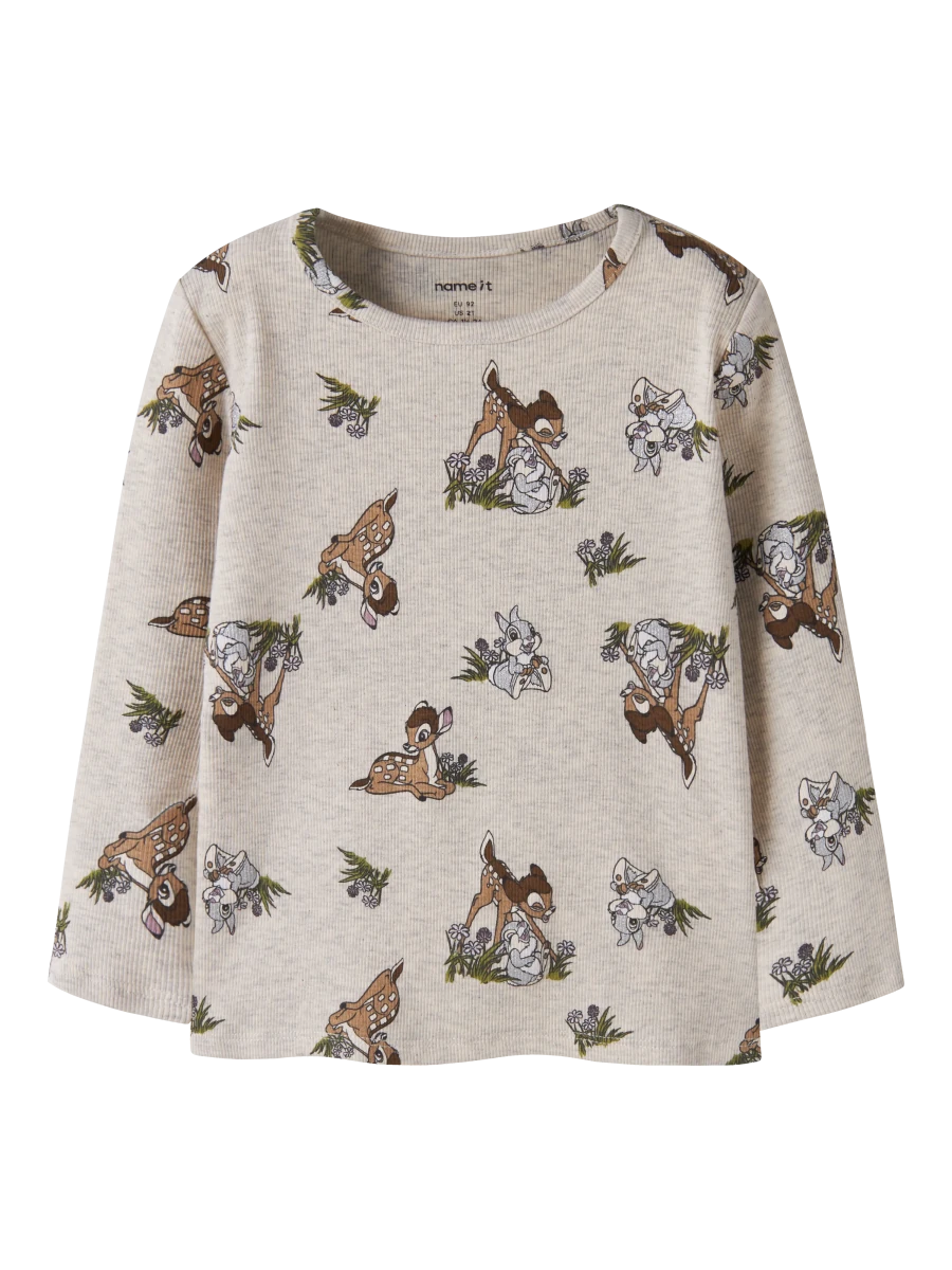name it mini NONNA BAMBI topp - Peyote Melange | Torgunns Barneklær AS