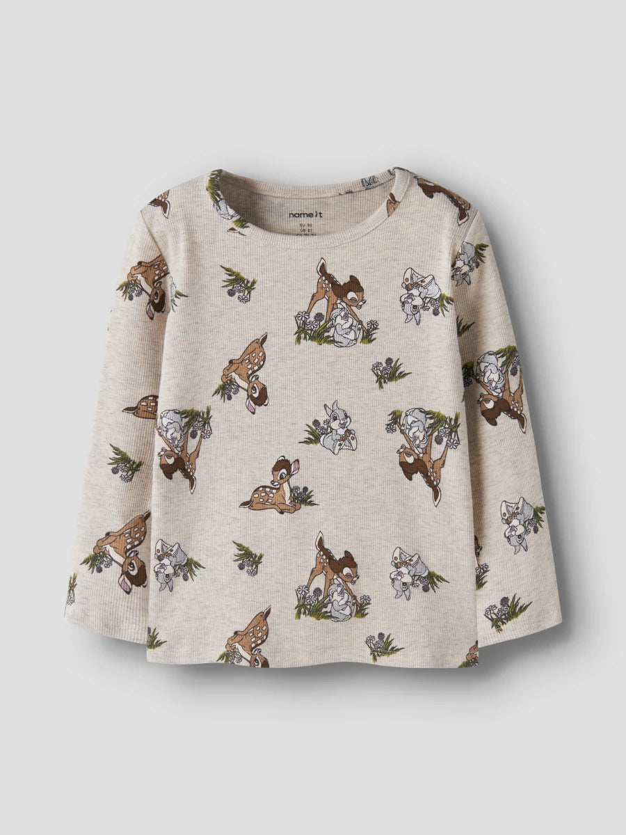 name it mini NONNA BAMBI topp - Peyote Melange | Torgunns Barneklær AS