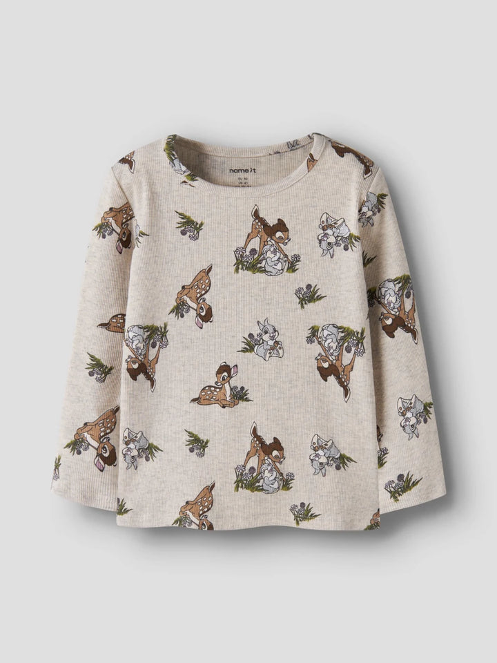 name it mini NONNA BAMBI topp - Peyote Melange | Torgunns Barneklær AS
