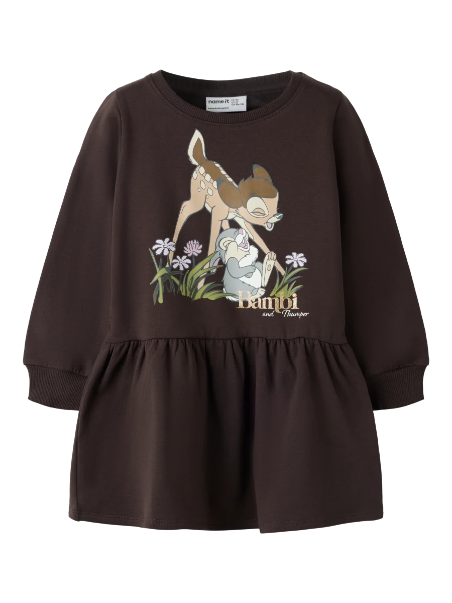 name it mini NORA BAMBI kjole - Chocolate Plum | Torgunns Barneklær AS