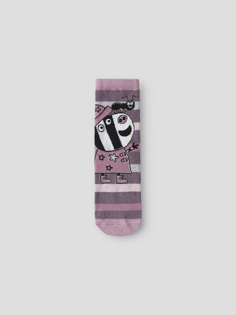 name it mini ODASSA PEPPA PIG SOCK - Mauve Orchid | Torgunns Barneklær AS