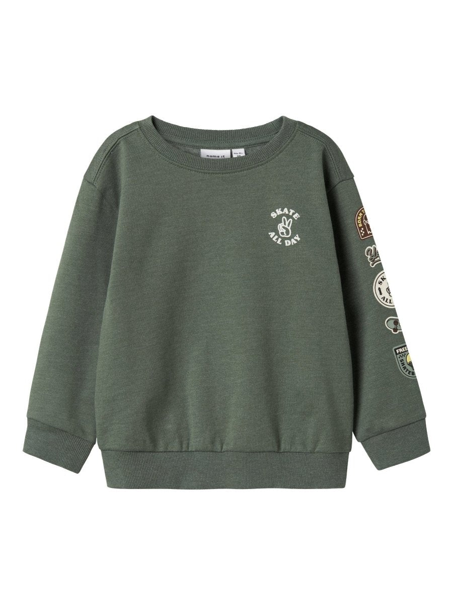 name it mini OLAF LS SWEAT - Laurel Wreath | Torgunns Barneklær AS