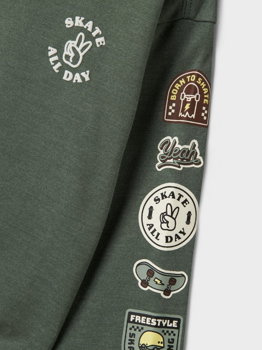 name it mini OLAF LS SWEAT - Laurel Wreath | Torgunns Barneklær AS