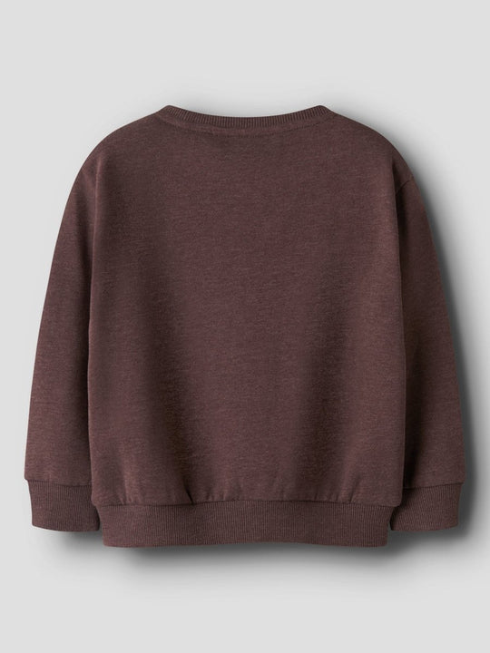 name it mini OLAF LS SWEAT - Shaved Chocolate | Torgunns Barneklær AS