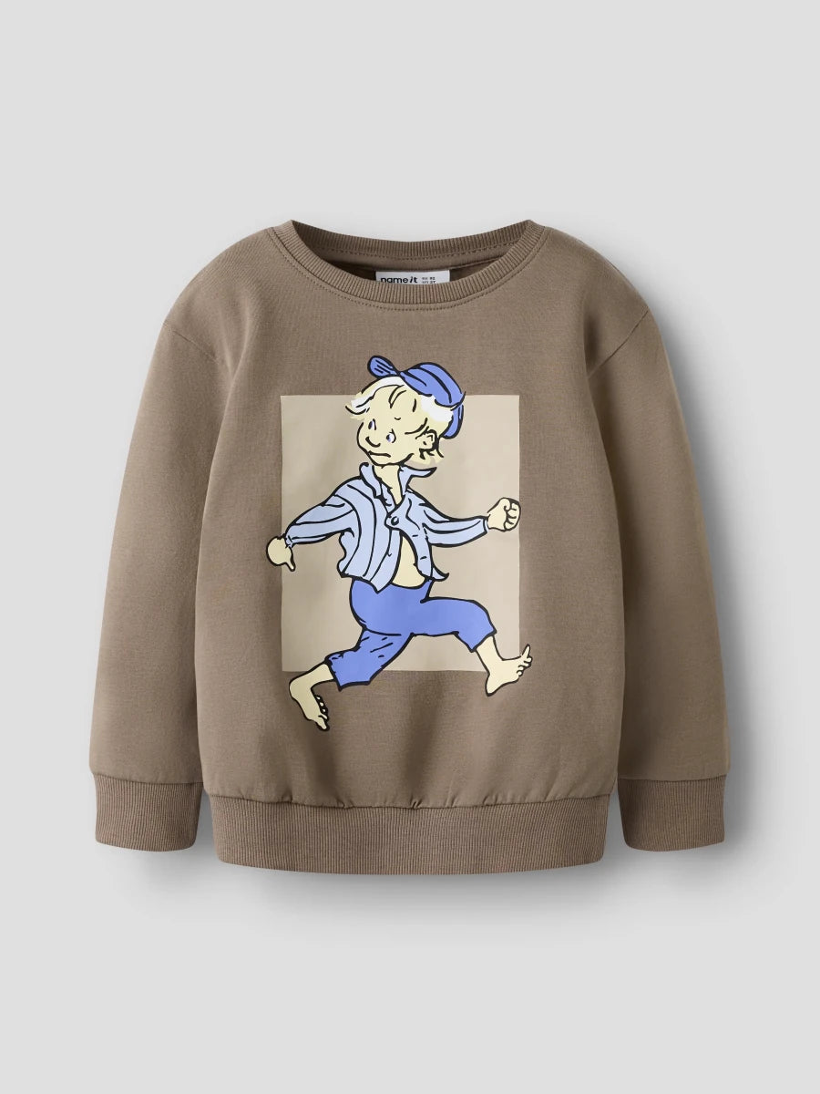 name it mini OLE EMIL Genser – Walnut | Torgunns Barneklær AS